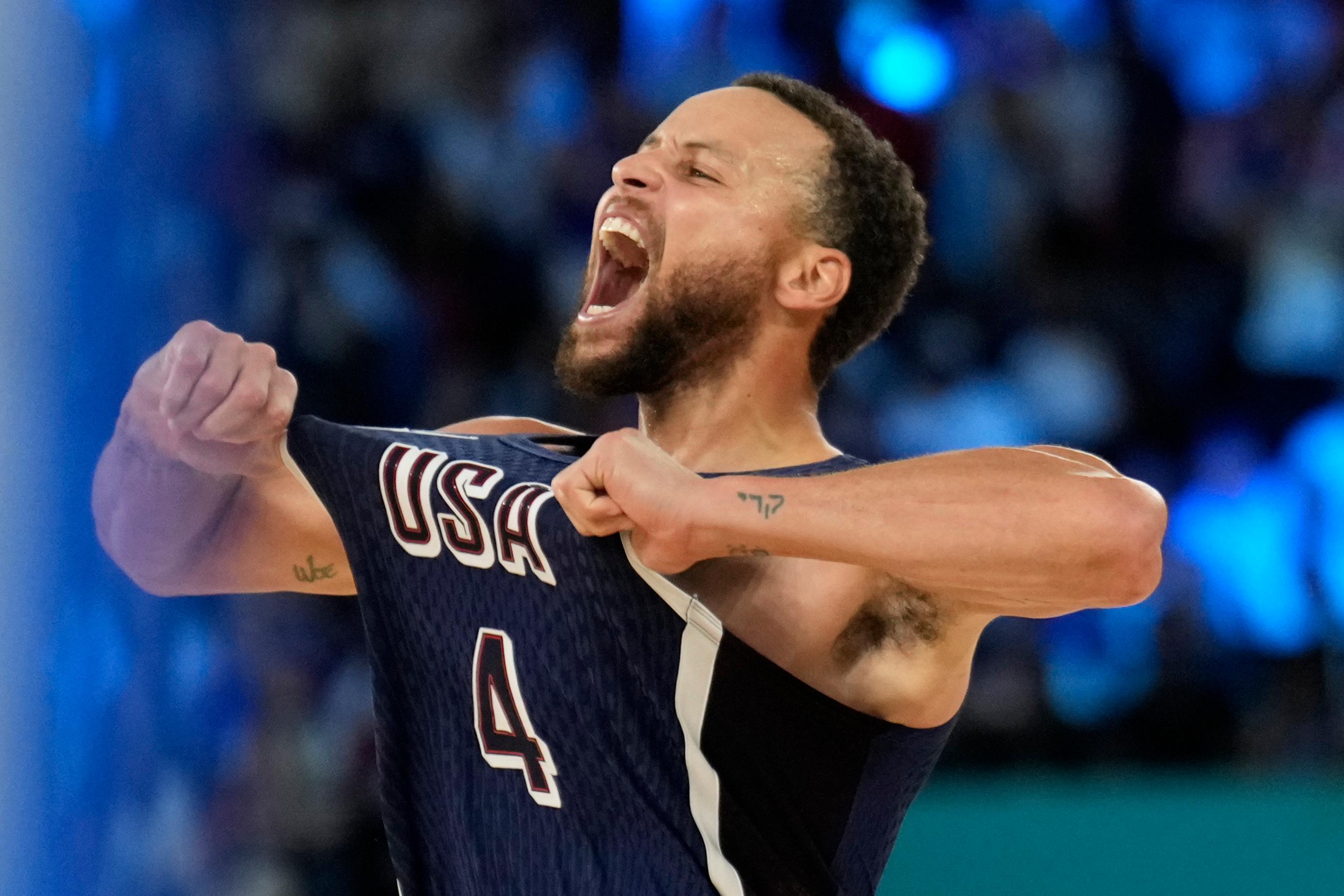 Stephen Curry avgjorde OS-finalen mot Frankrike. Foto: Mark J. Terrill/AP/TT