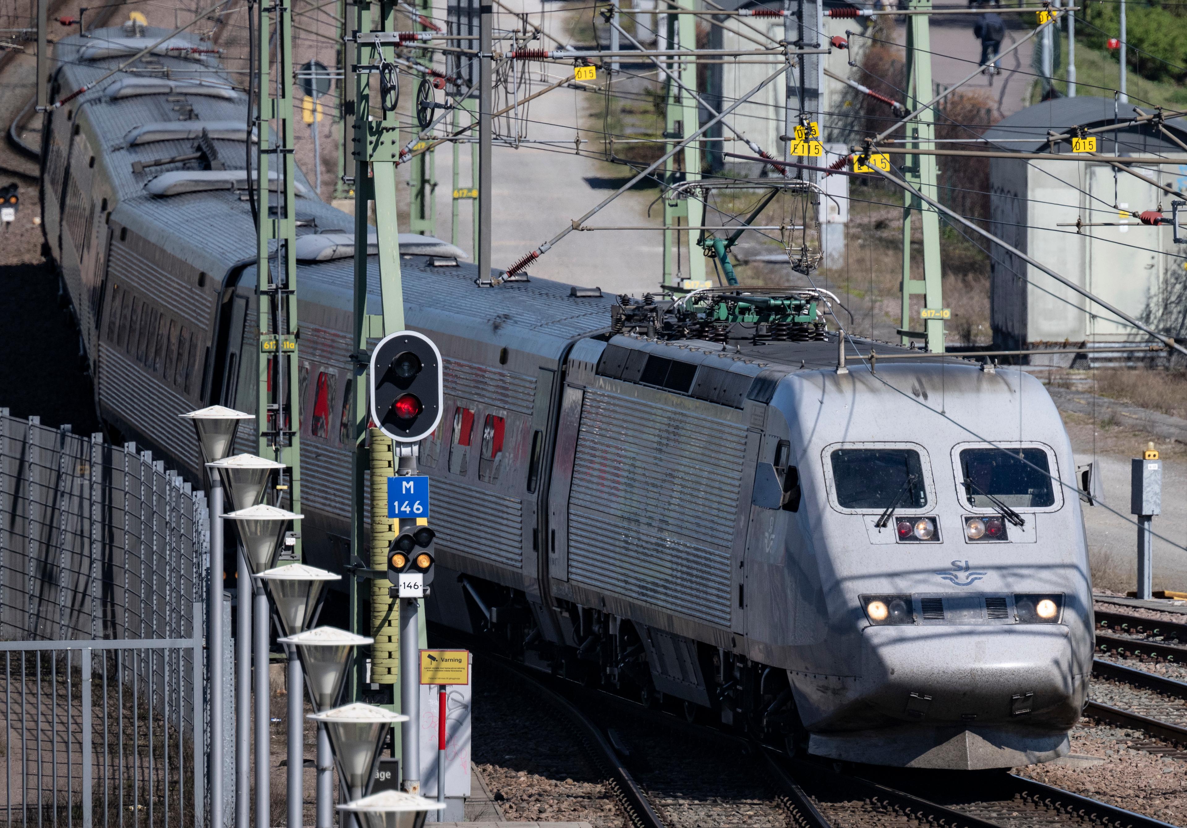 Larm om brand på ett tåg till Stockholm. Arkivbild. Foto: Johan Nilsson/TT