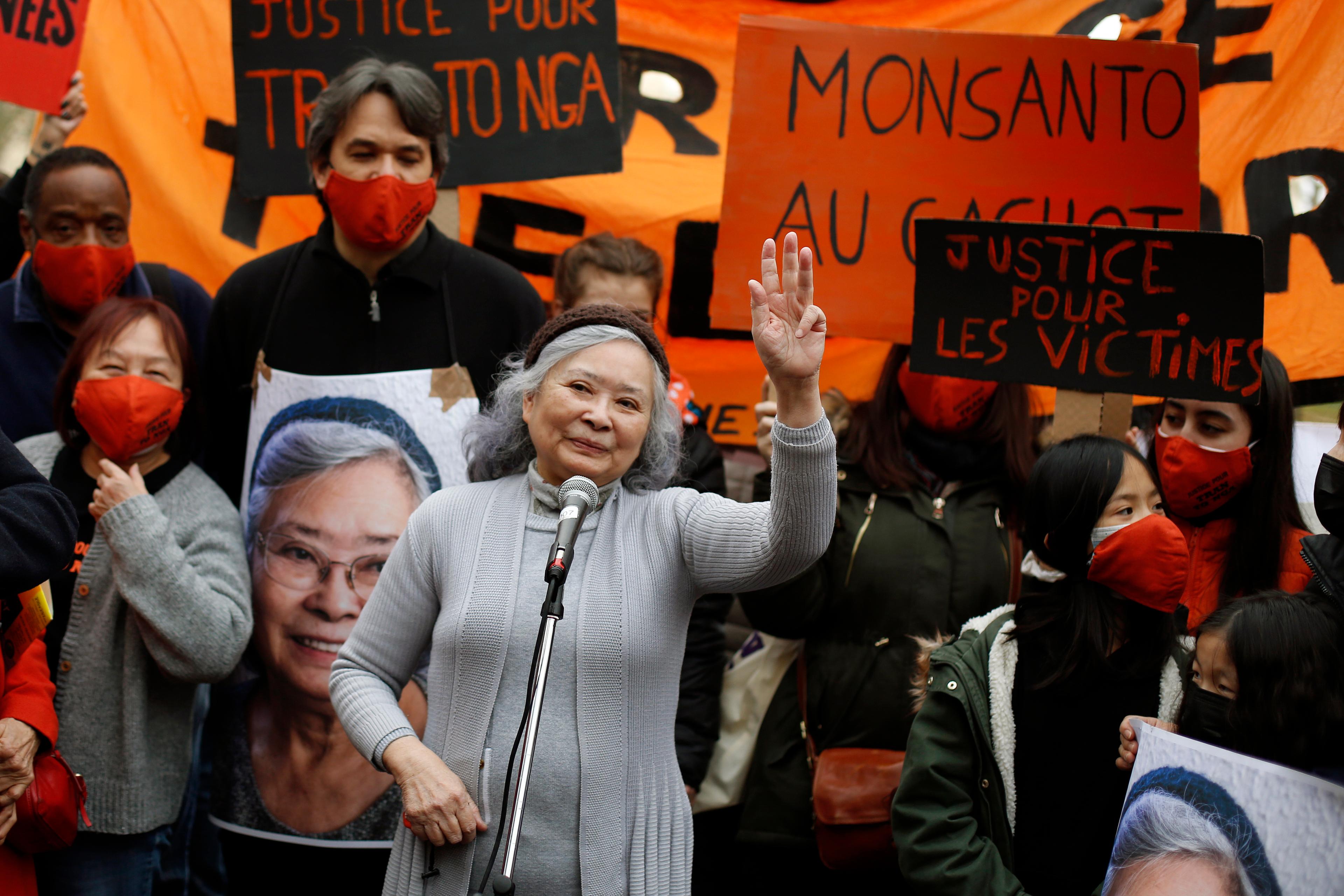 Tran To Nga under ett möte i Paris för människor som skadats av Agent Orange. Arkivbild. Foto: Thibault Camus/AP/TT