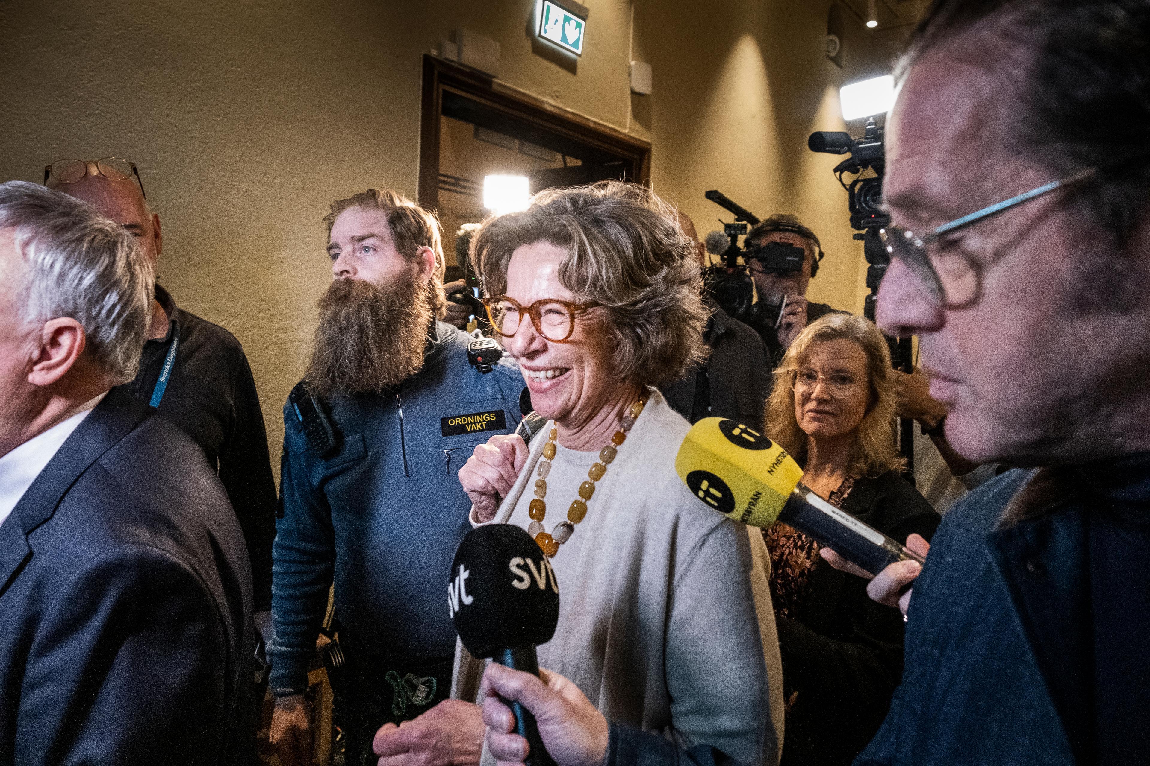 Birgitte Bonnesen, tidigare vd i Swedbank, i samband med att rättegången mot henne startade i oktober 2022. Foto: Magnus Hjalmarson Neideman/SvD/TT