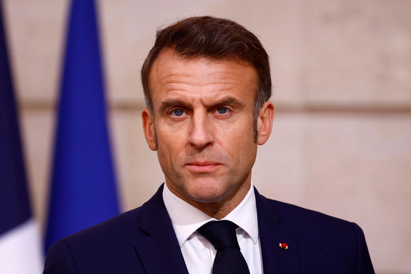 Frankrikes president Emmanuel Macron. Arkivbild. Foto: Sarah Meyssonnier/Pool via AP/TT