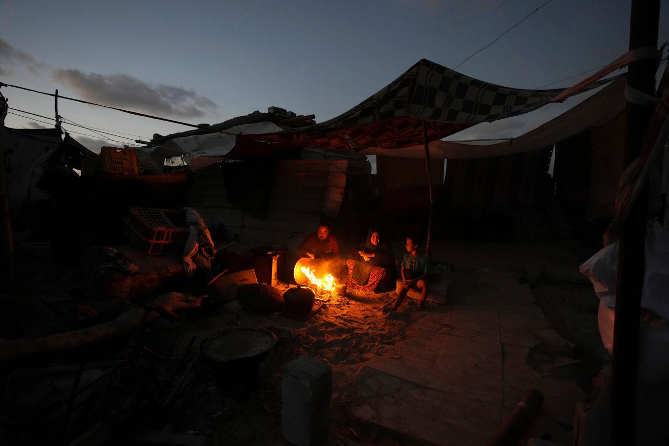 Arkivbild från tältläger i al-Mawasi i september. Foto: Abdel Kareem Hana/AP/TT