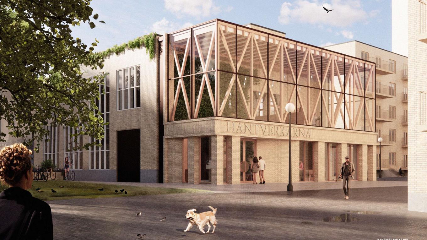 Den kulturhistoriska byggnaden Kraftcentralen 2 är en del av Stockholms industriella utveckling. Nu får den nytt liv som hantverkscentrum.   Foto: Pressbild