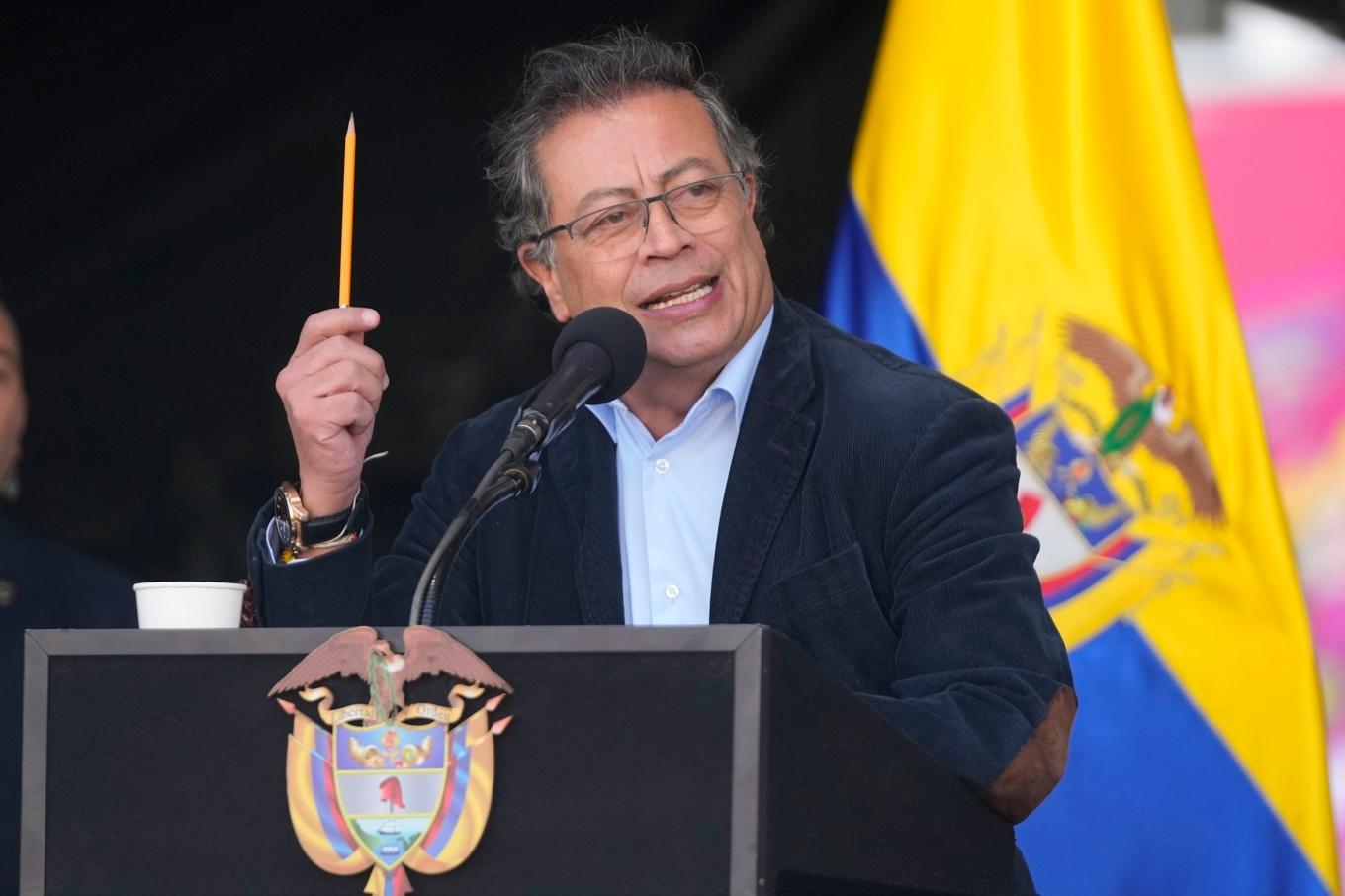 Colombias president Gustavo Petro. Arkivbild. Foto: Fernando Vergara/AP/TT