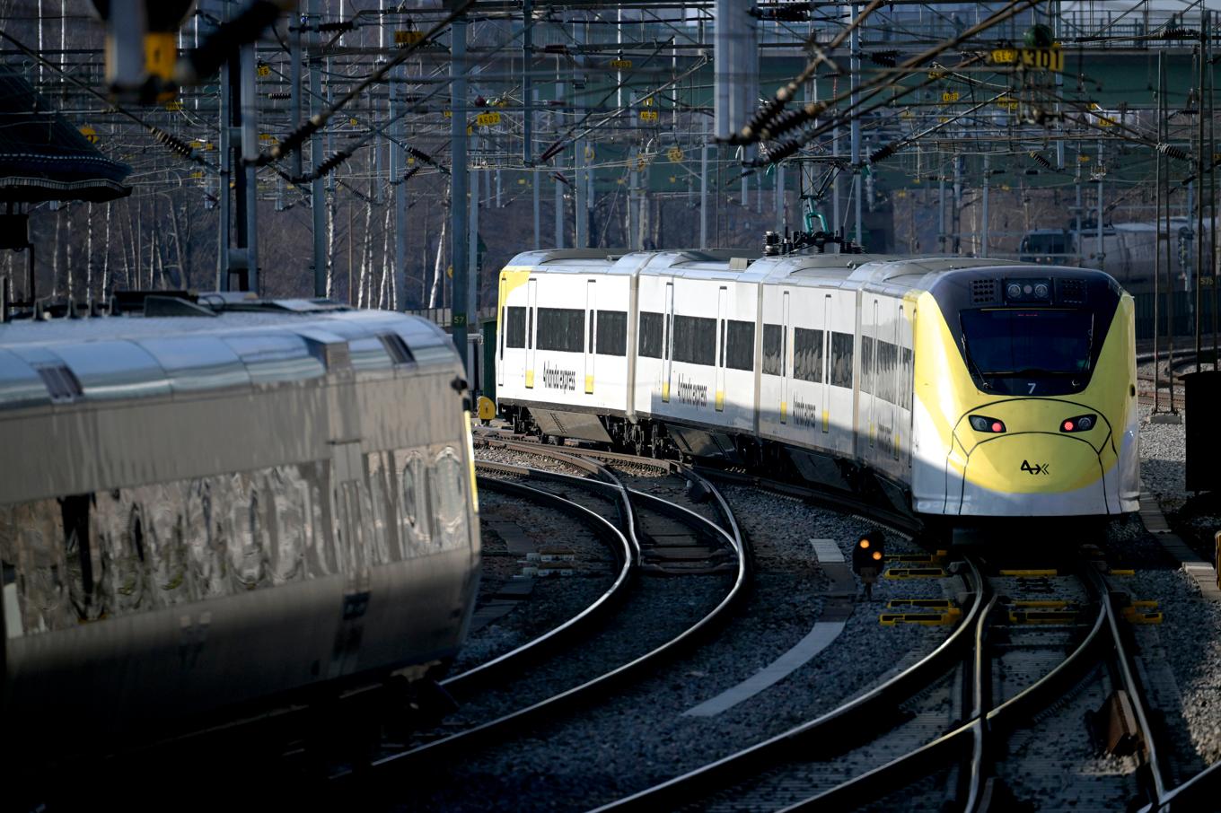 Många tåg, däribland alla avgångar med Arlanda Express, ställdes in på tisdagsmorgonen efter en olycka i Upplands Väsby. Arkivbild. Foto: Janerik Henriksson/TT
