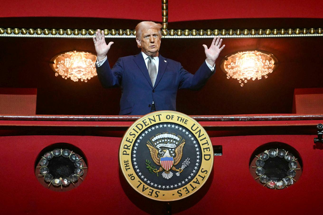 USA:s president Donald Trump i Washington på måndagen. Foto: Pool via AP/TT