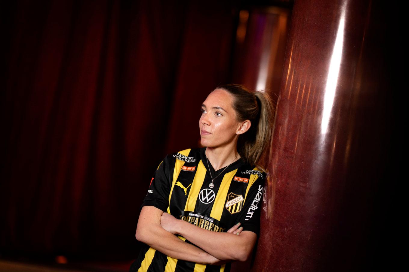 Stjärnan Elin Rubensson är tillbaka i Häcken efter sitt första utlandsäventyr i karriären. Foto: Pontus Lundahl/TT