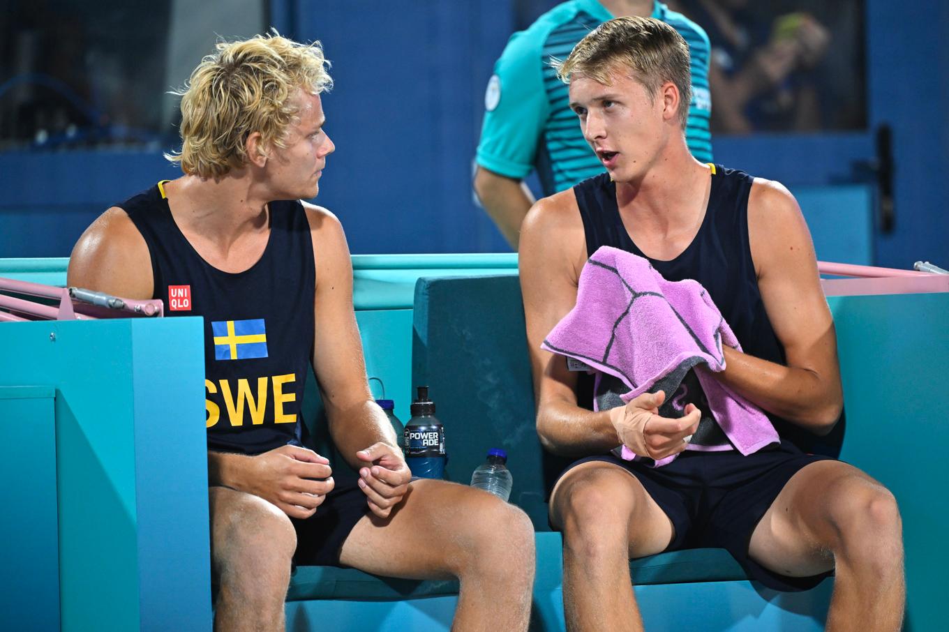 David Åhman och Jonatan Hellvig är klara för kvartsfinal i världstourtävlingen i Mexiko. Foto: Henrik Montgomery/TT