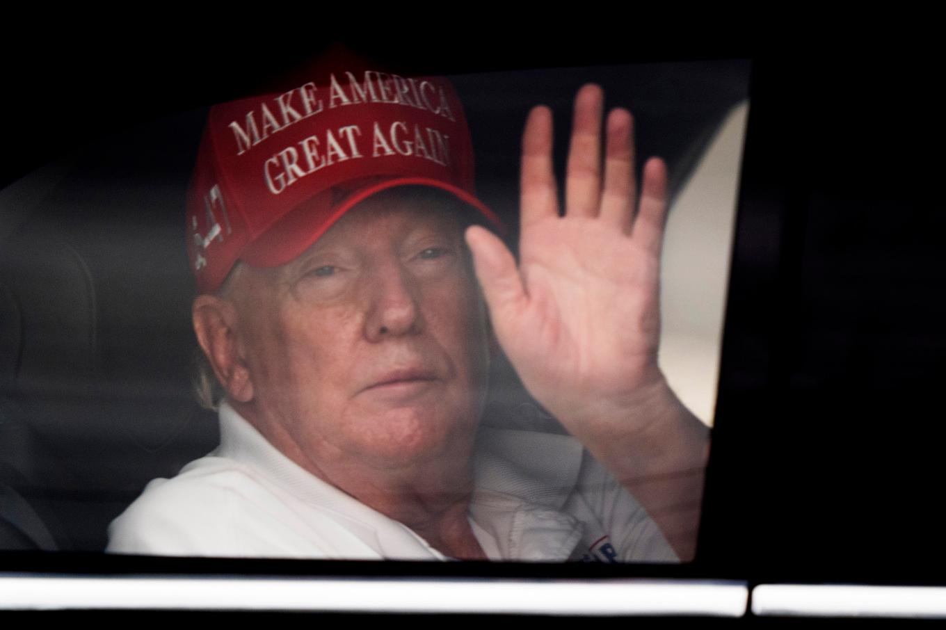 USA:s president Donald Trump på bild från i lördags. Foto: Manuel Balce Ceneta/AP/TT