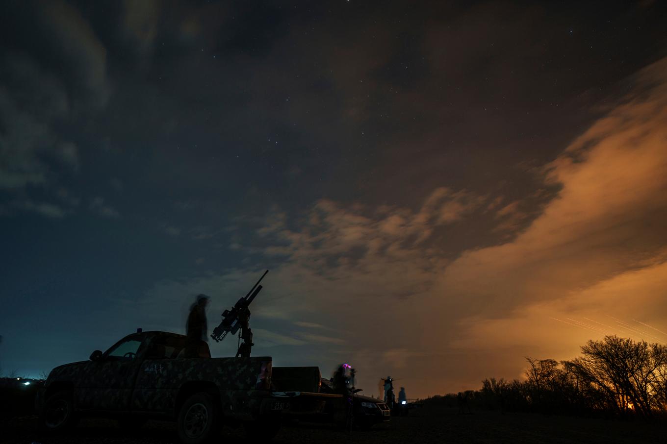 Ukrainskt luftvärn i regionen Odessa i slutet av förra veckan. Foto: Evgeniy Maloletka/AP/TT