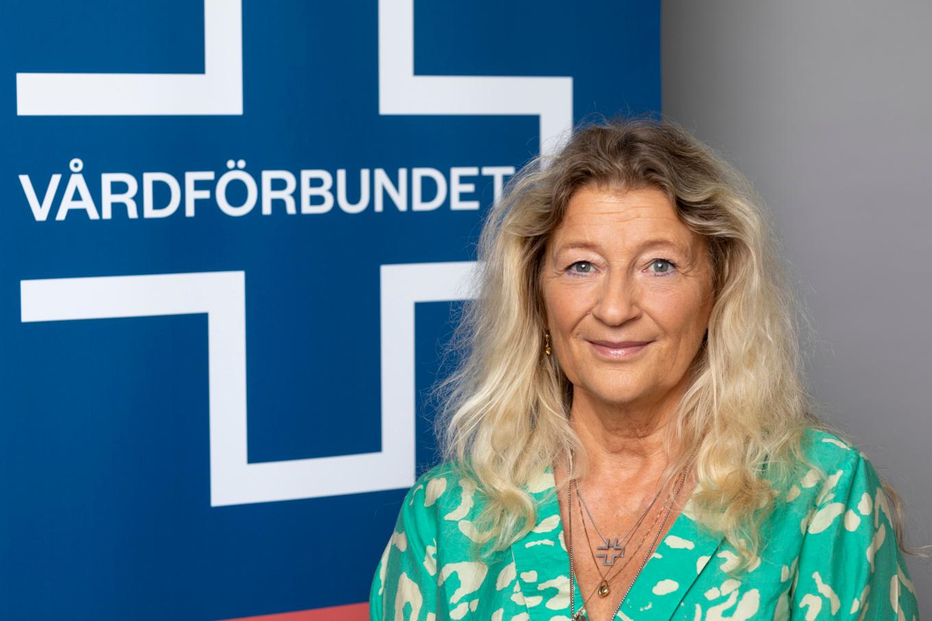 Janí Stjernström, vice ordförande vårdförbundet. Pressbild. Foto: Ulf Huett