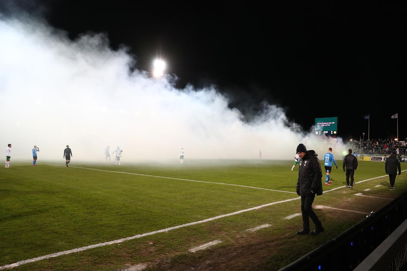Så här såg det ut på Örjans Vall i Halmstad då hemmalaget för några år sedan tog emot Hammarby. Foto: Anders Bjurö/TT