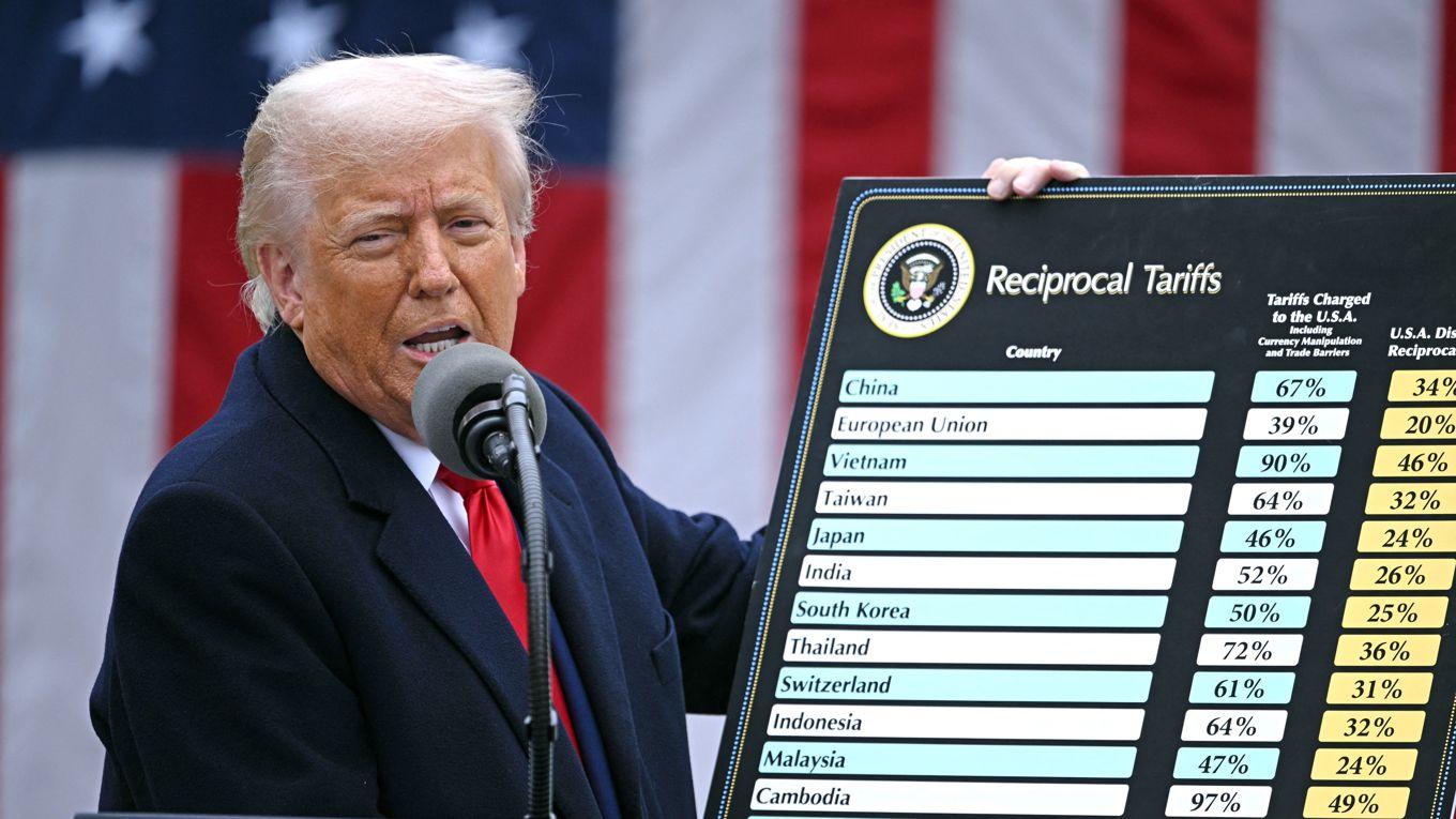 De amerikanska tullarna blev värre än många hade trott. Foto: Brendan Smialowski/AFP via Getty Images