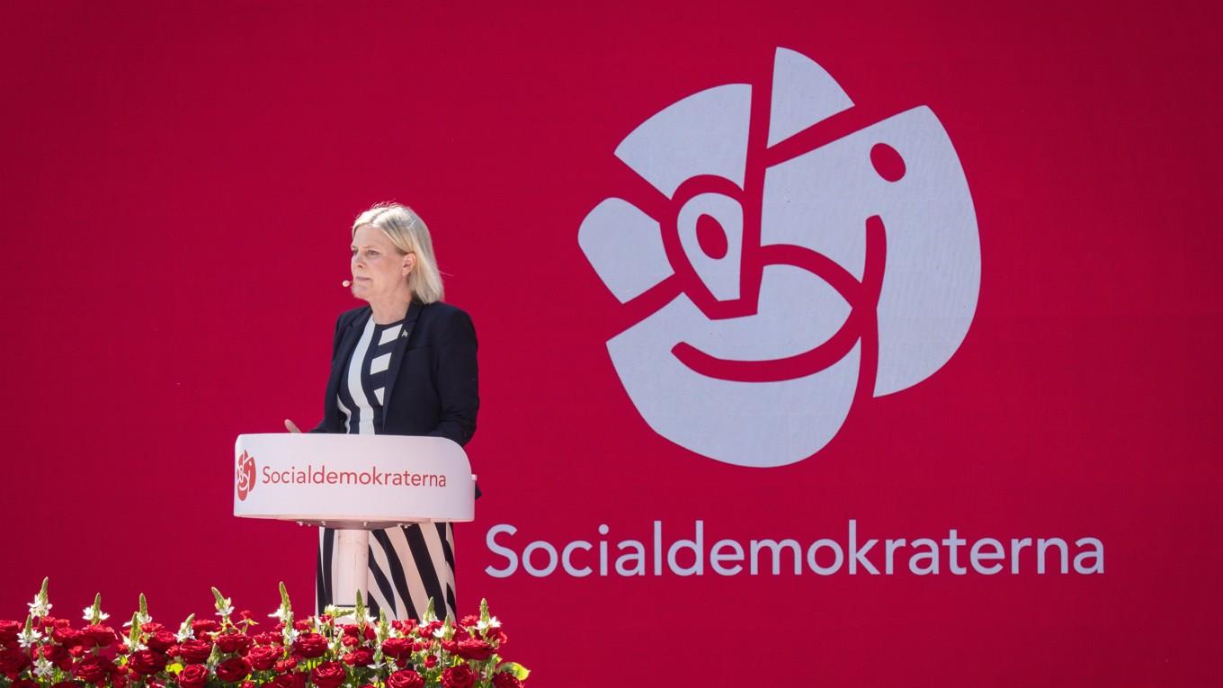 Socialdemokraternas partiledare Magdalena Andersson. Foto: Bilbo Lantto