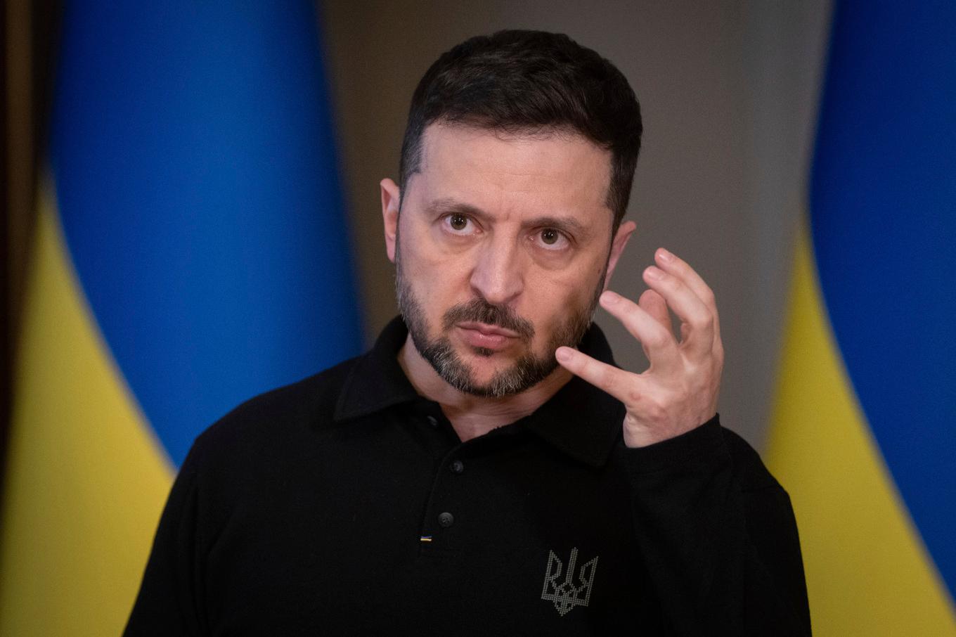 Ukrainas president Volodymyr Zelenskyj på torsdagen. Foto: Efrem Lukatsky/AP/TT