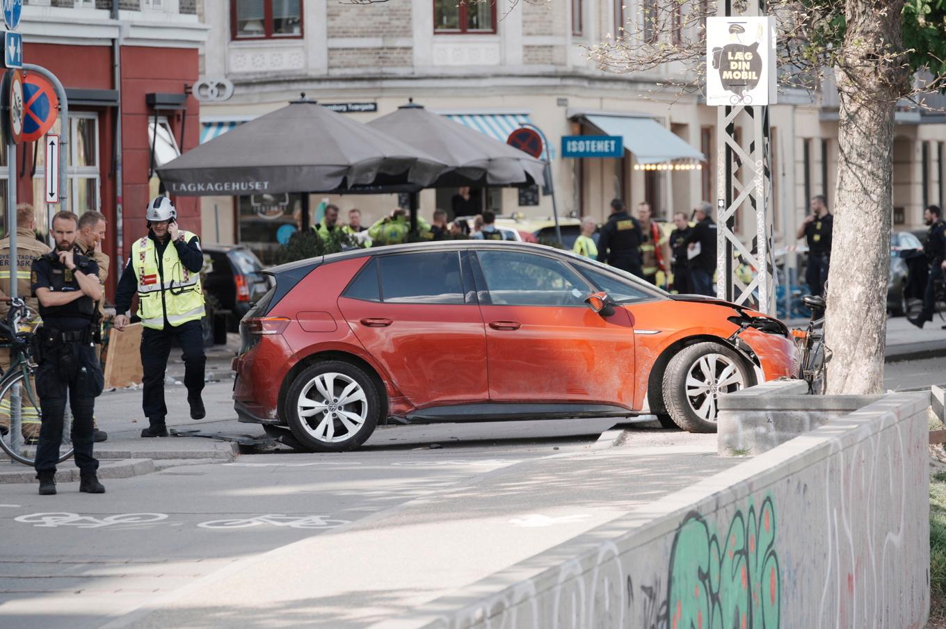 Påkörningen inträffade på onsdagseftermiddagen i centrala Köpenhamn. Foto: Thomas Traasdahl/Scanpix/TT