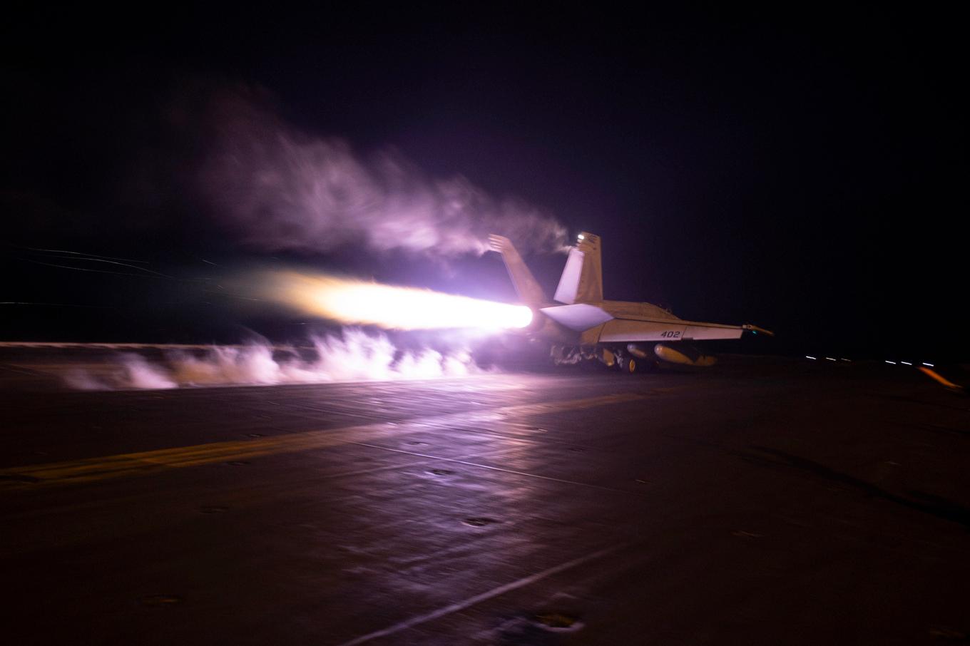 Sedan i mitten av mars har Huthikontrollerade områden i Jemen utsatts för amerikanska flygräder nästan dagligen. Arkivbild. Foto: Kaitlin Watt/US Navy via AP/TT