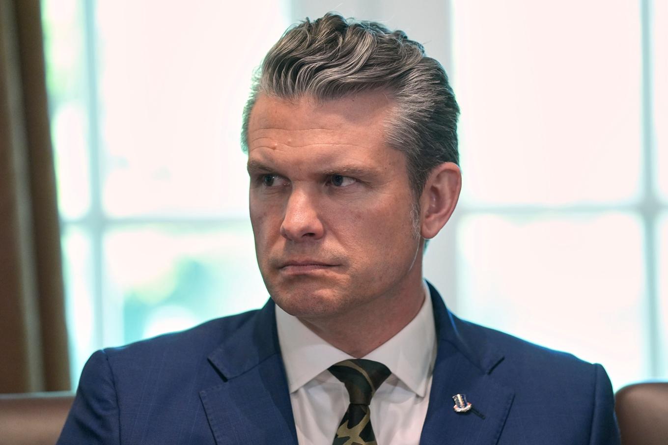 USA:s försvarsminister Pete Hegseth vid ett regeringsmöte på onsdagen. Arkivbild. Foto: Evan Vucci