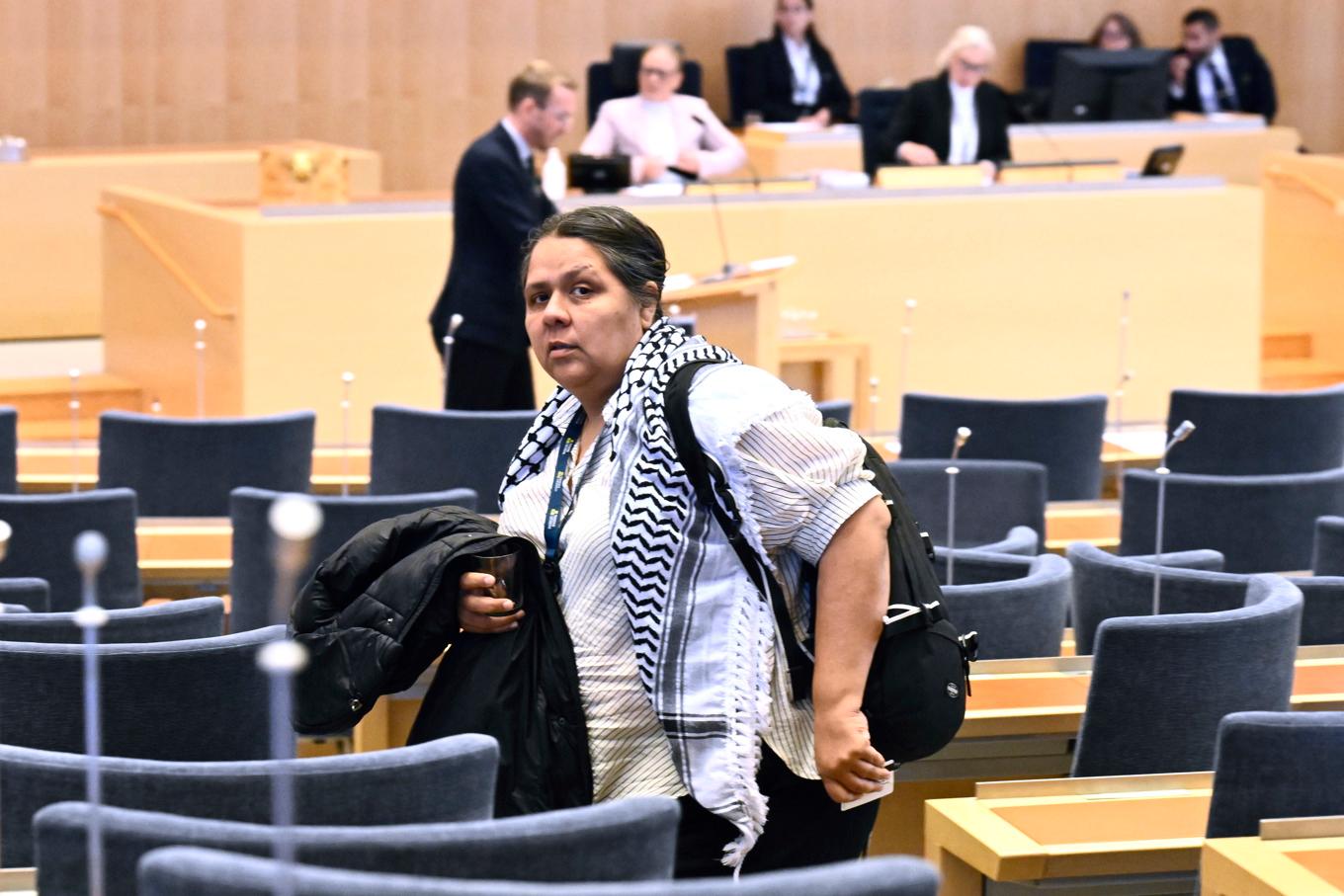Lorena Delgado Varas, riksdagsledamot för Vänsterpartiet. Arkivbild. Foto: Jonas Ekströmer/TT