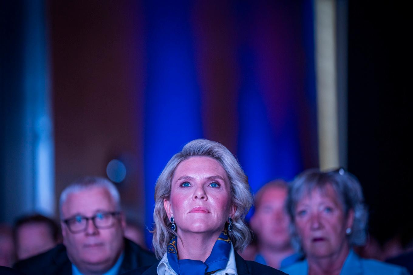 Fremskrittspartiets ledare Sylvi Listhaug under landsmötet som hålls mellan den 2 och 4 maj i Oslo. Foto: Heiko Junge/NTB/TT
