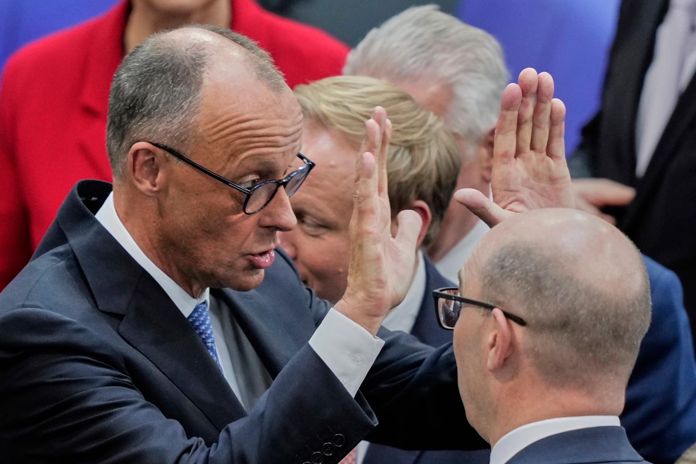 Friedrich Merz behövde två omröstningar i förbundsdagen för att väljas till kansler. Foto: Ebrahim Noroozi/AP/TT