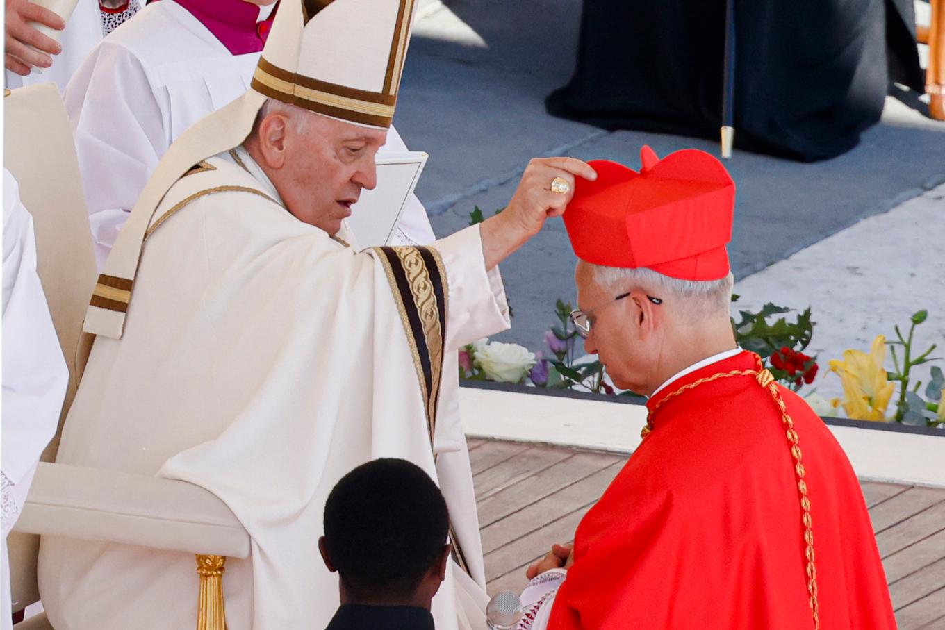 Robert Francis Prevost utsågs till kardinal av påve Franciskus 2023. Foto: Riccardo De Luca/AP/TT