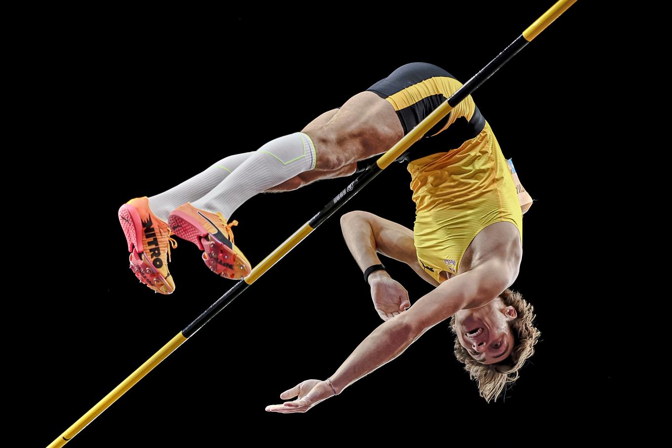 Armand Duplantis tävlade förra helgen i Shanghais Diamond League-gala. Foto: Jiang Han/AP/TT