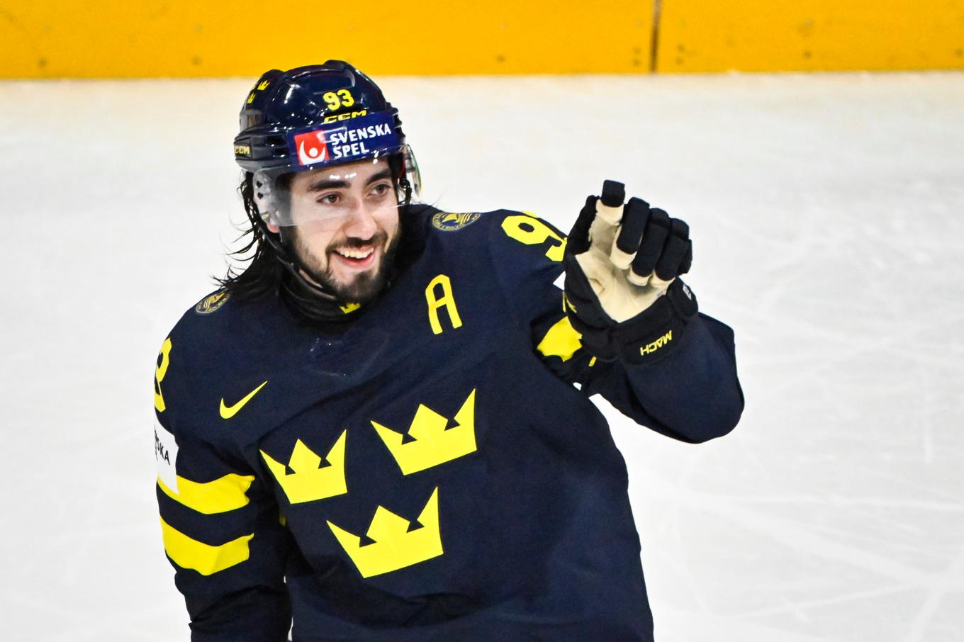 Mika Zibanejad sänkte Österrike. Foto: Christine Olsson/TT