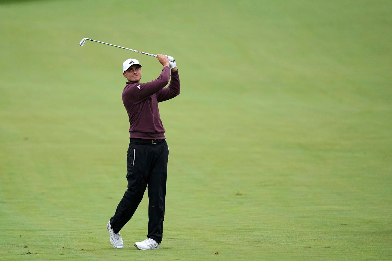 Ludvig Åberg hade en mardrömsrunda under tredje dagen av Truist Championship. Foto: Matt Rourke/AP/TT