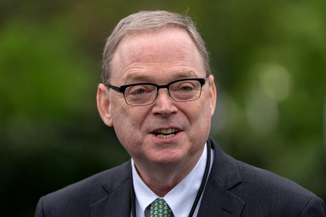 Vita husets ekonomiska rådgivare Kevin Hassett i fredags. Foto: Mark Schiefelbein/AP/TT