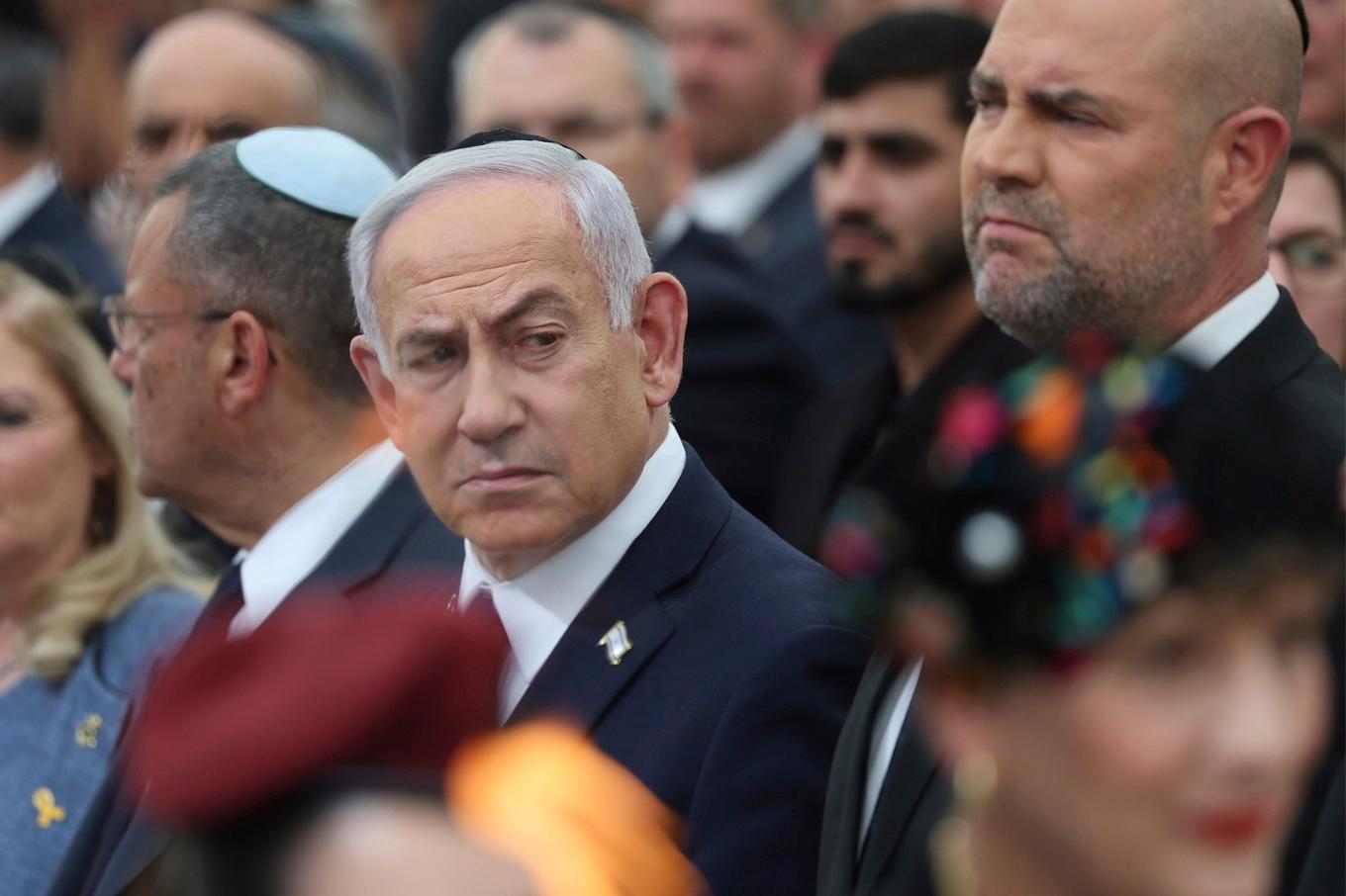 Israels premiärminister Benjamin Netanyahu i slutet på april i Jerusalem. Foto: Abir Sultan/AP/TT