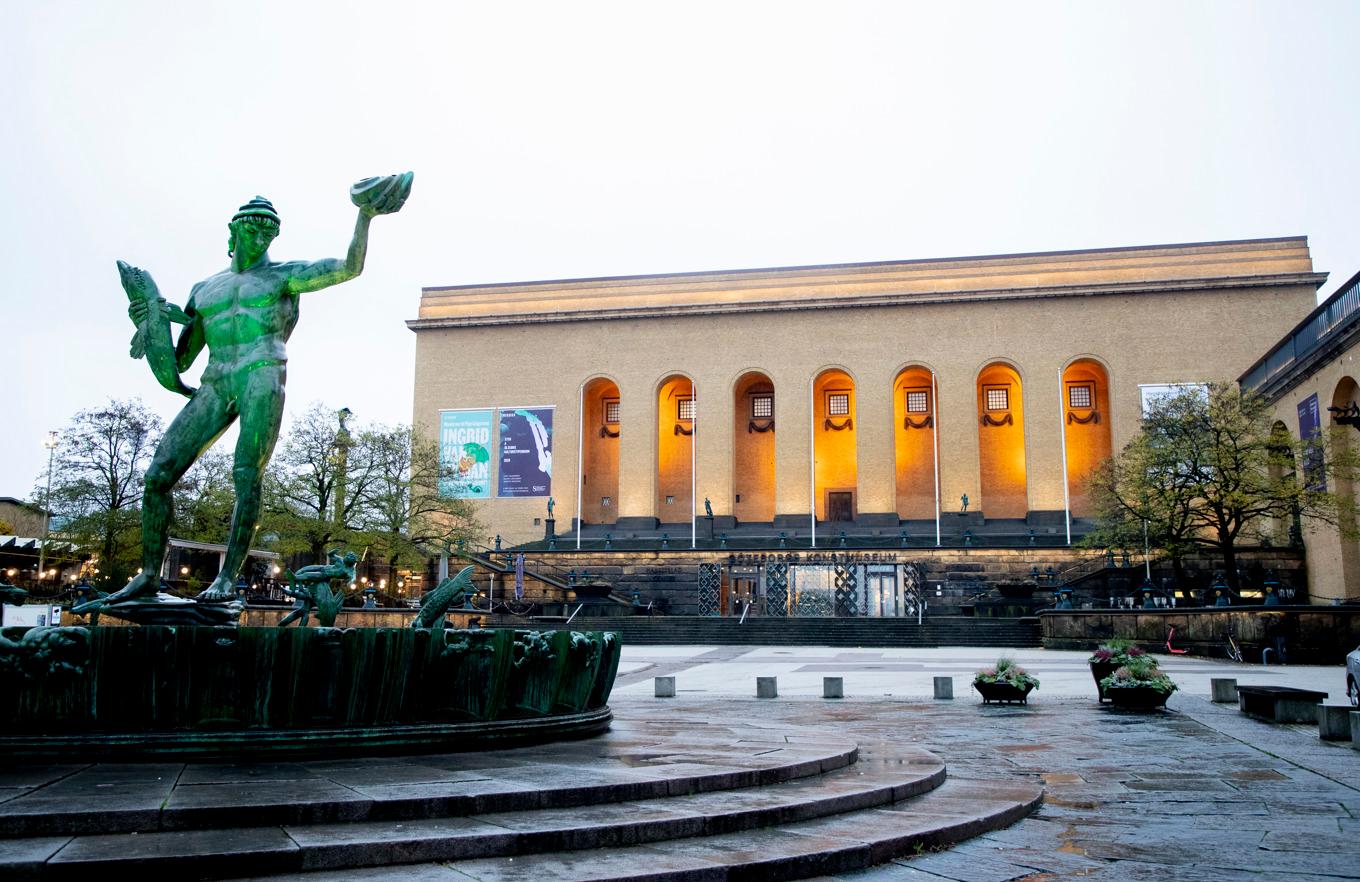 Götaplatsen med Poseidon statyn och Göteborgs Konstmuseum. Arkivbild. Foto: Adam Ihse/TT