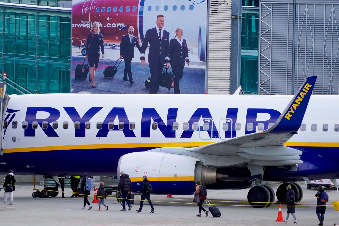Ryanair och Norwegian pekas båda ut i den norska anmälan. Arkivbild. Foto: Gorm Kallestad/NTB