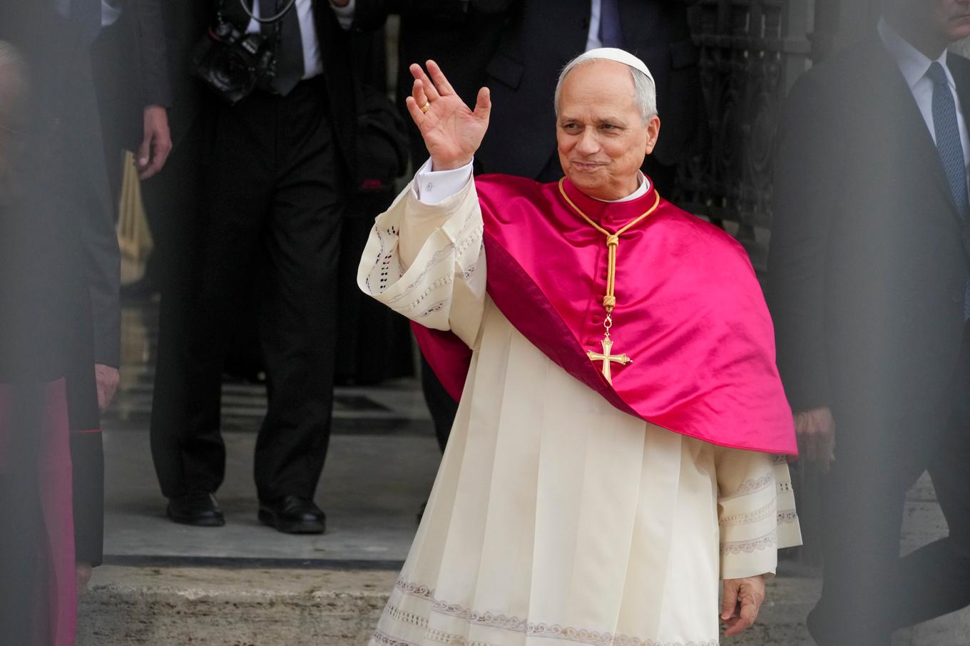 Påve Leo XIV i Rom på tisdagen. Foto: Andrew Medichini/AP/TT