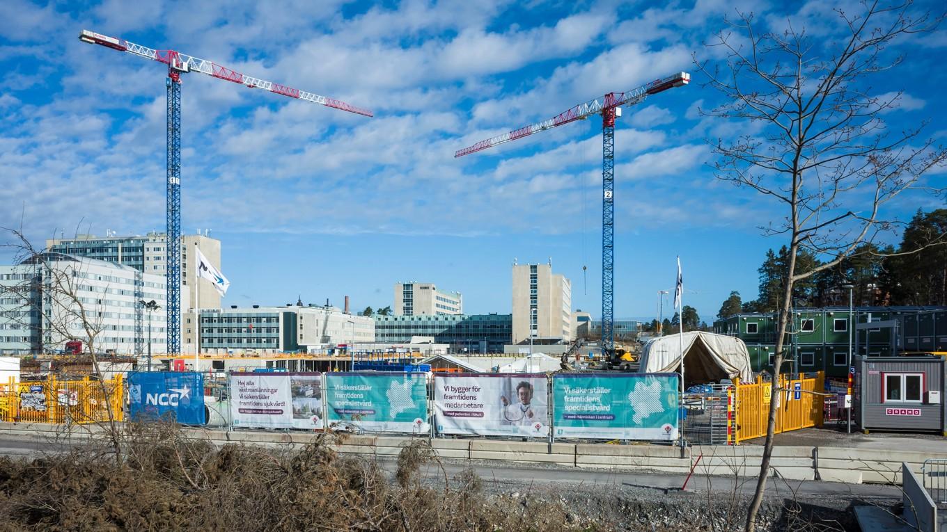 Bygget av det nya akutsjukhuset i Västerås. Foto: Shutterstock
