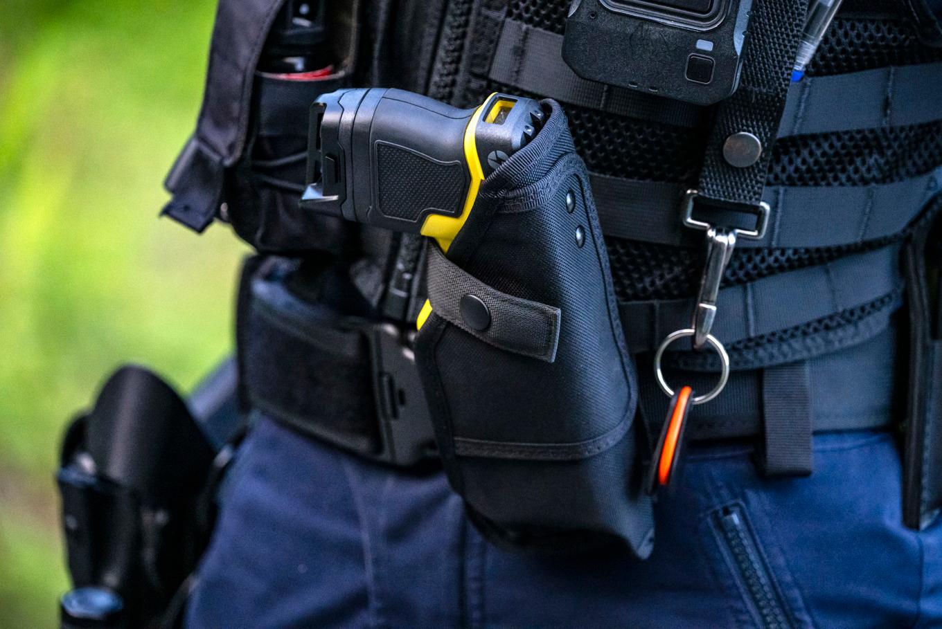 Polisen använde elchockvapen vid gripandet. Arkivbild. Foto: Johan Nilsson/TT
