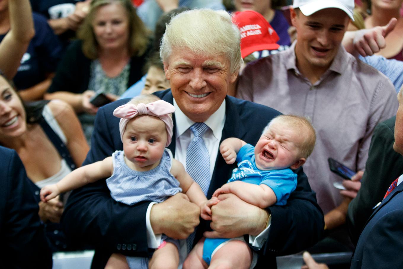 President Donald Trump i samband med sin valkampanj under valrörelsen 2016. Arkivbild. Foto: Evan Vucci/AP/TT