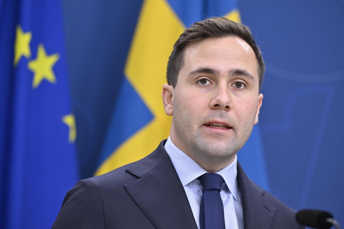 Bistånds- och utrikeshandelsminister Benjamin Dousa (M). Arkivbild. Foto: Henrik Montgomery/TT
