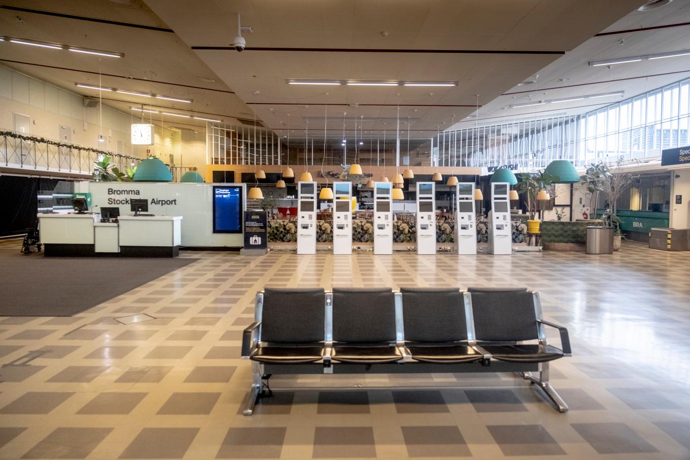 När flygbolaget BRA vid årsskiftet flyttade till Arlanda försvann i princip all linjetrafik från Bromma. Utöver privat- och ambulansflyg sker i dagsläget någon enstaka flight per dag till och från flygplatsen. Foto: Magnus Hjalmarson Neideman/SVD/TT