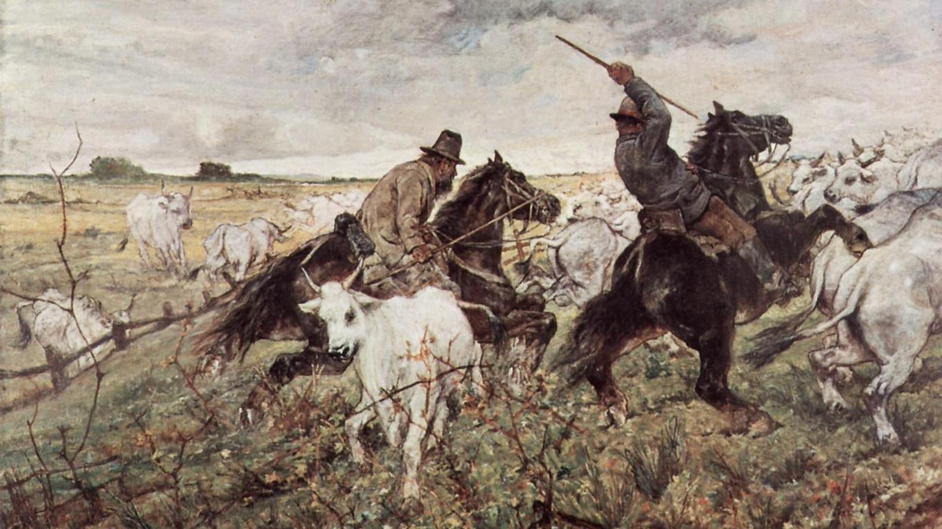 ”Kofösare och hjordar i Maremma” (1893). Foto: Public Domain
