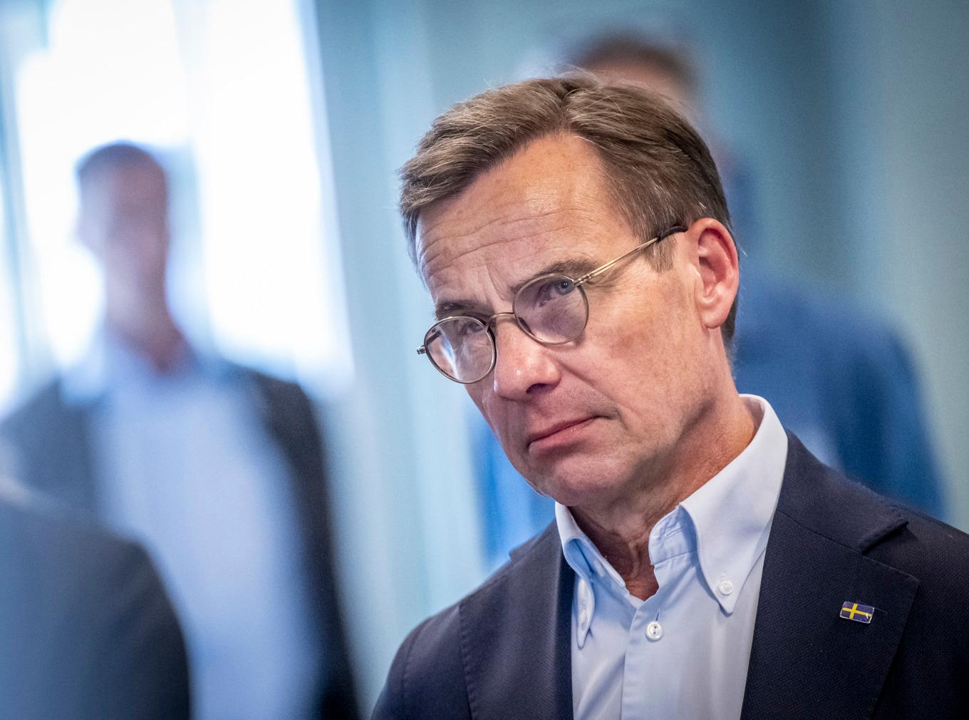 Ulf Kristersson (M) har anledning att vara oroliga efter torsdagens SCB-mätning, hävdar statsvetaren Jonas Hinnfors. Arkivbild. Foto: Johan Nilsson/TT