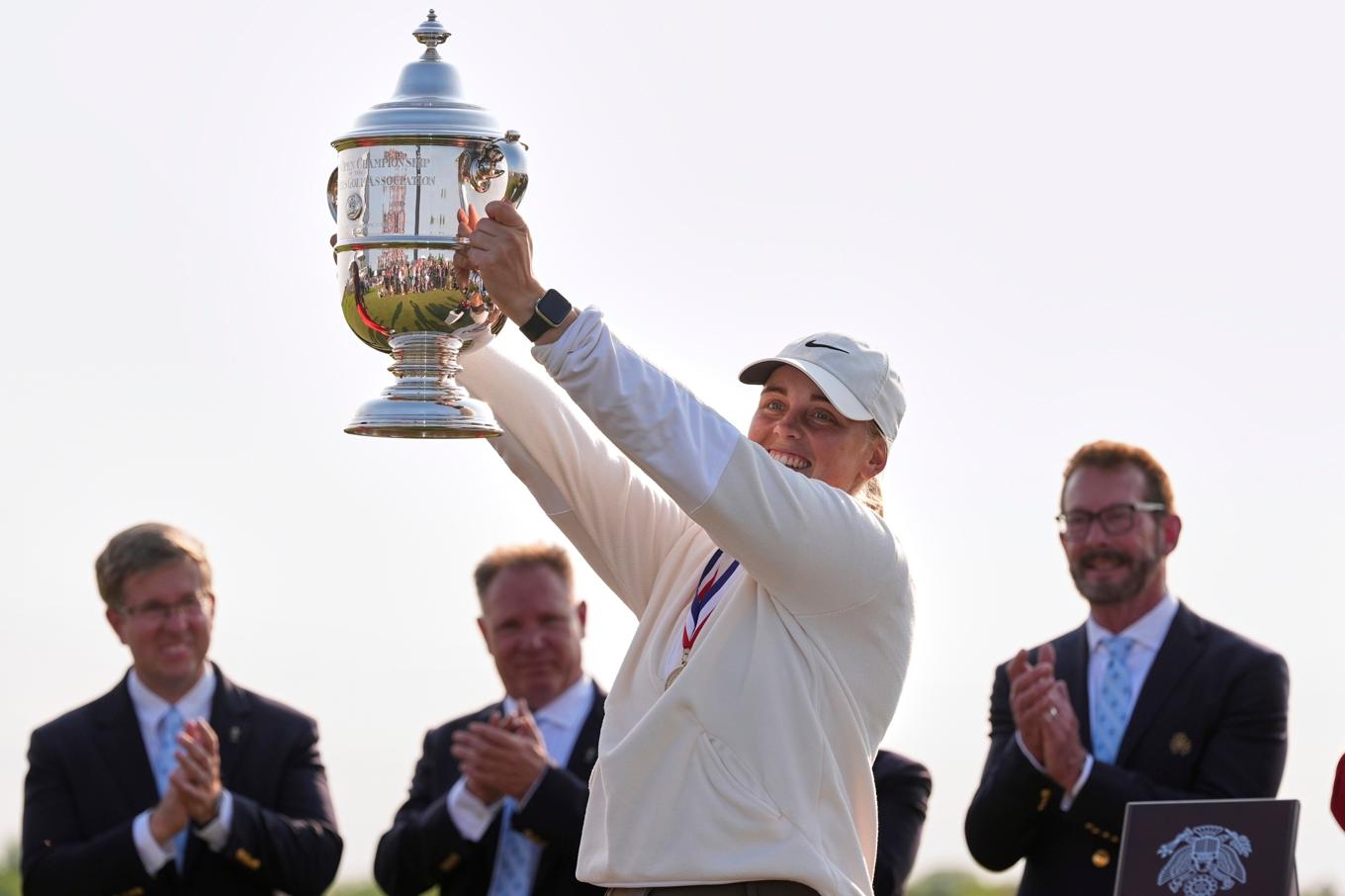 Maja Stark när hon vann US Open i söndags. Foto: Jeff Roberson/AP/TT