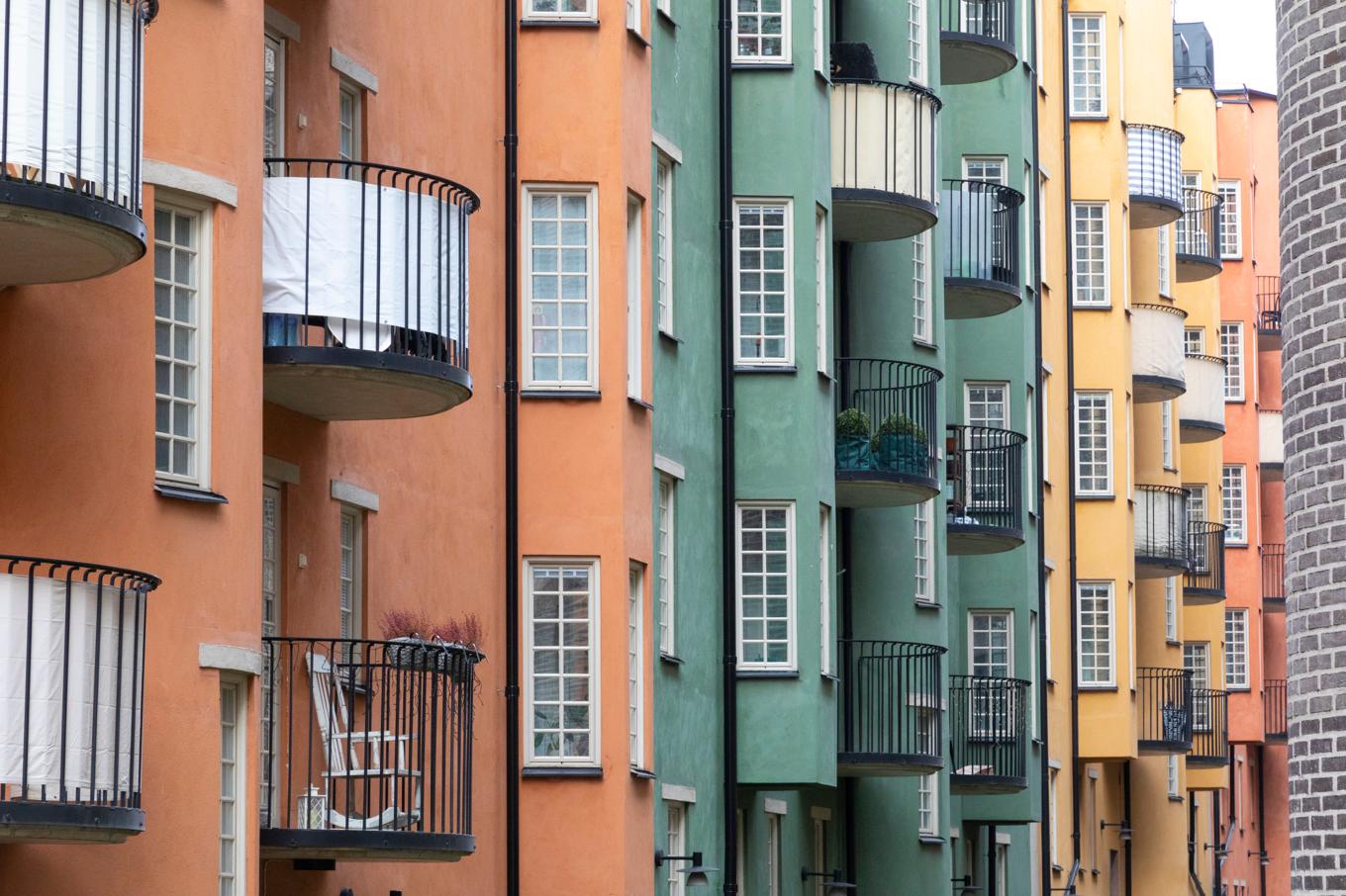Antalet bostadsrättsföreningar som gått i konkurs har ökat kraftigt. Husen på bilden har inget med själva texten att göra. Arkivbild. Foto: Johan Carlberg/SVD/TT