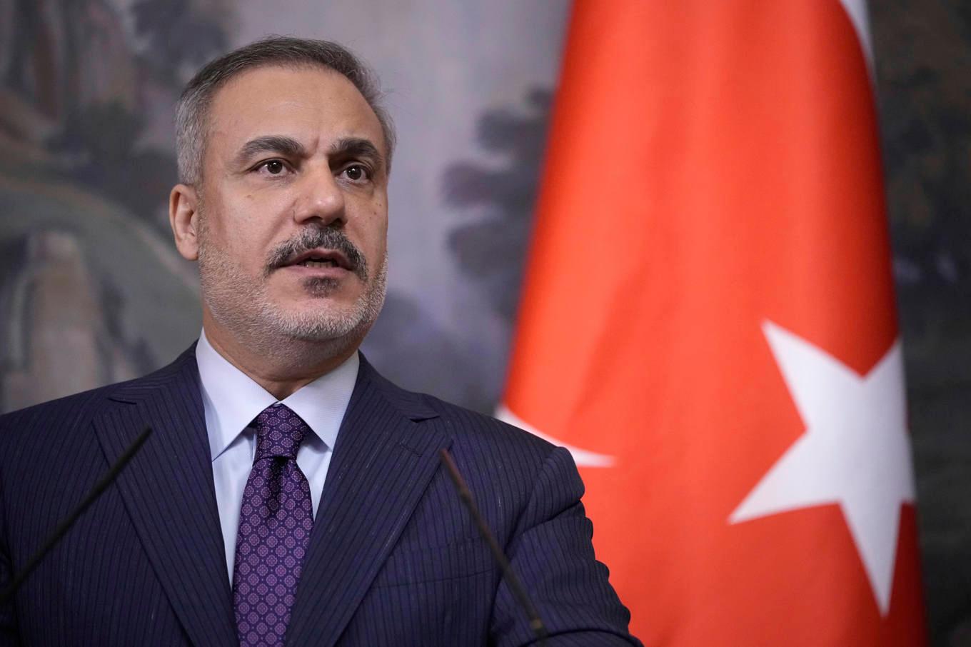 Turkiets utrikesminister Hakan Fidan fotograferad den 27 maj. Foto: Pavel Bednyakov/AP/TT