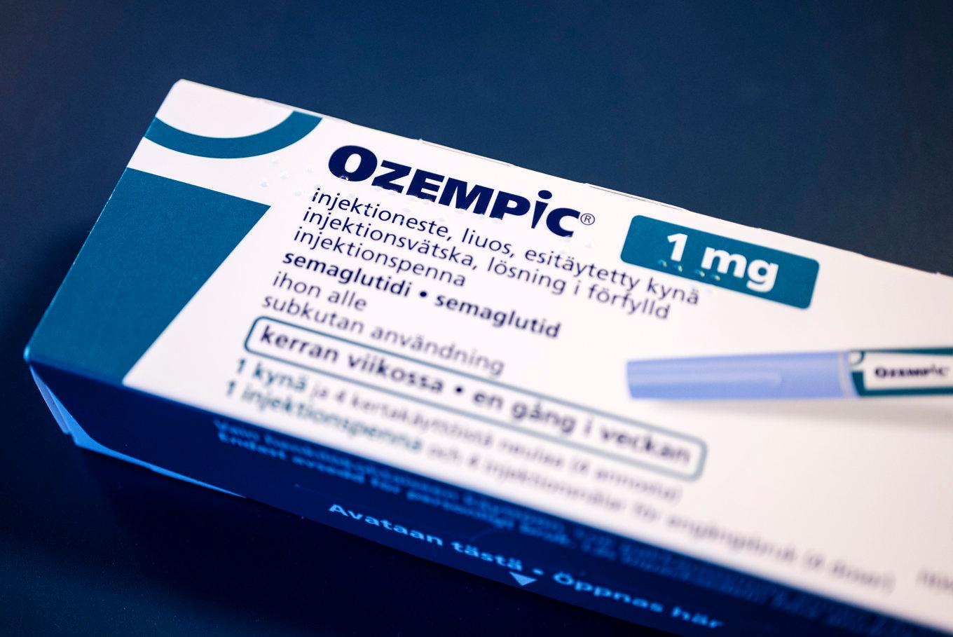 Ozempic tillverkas av det danska företaget Novo Nordisk och innehåller semaglutid som ger betydande viktminskning. Foto: Johan Nilsson/TT