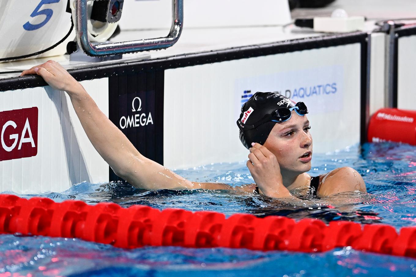 Summer McIntosh är ny världsrekordinnehavare på 200 meter medley. Arkivbild. Foto: Denes Erdos/AP/TT