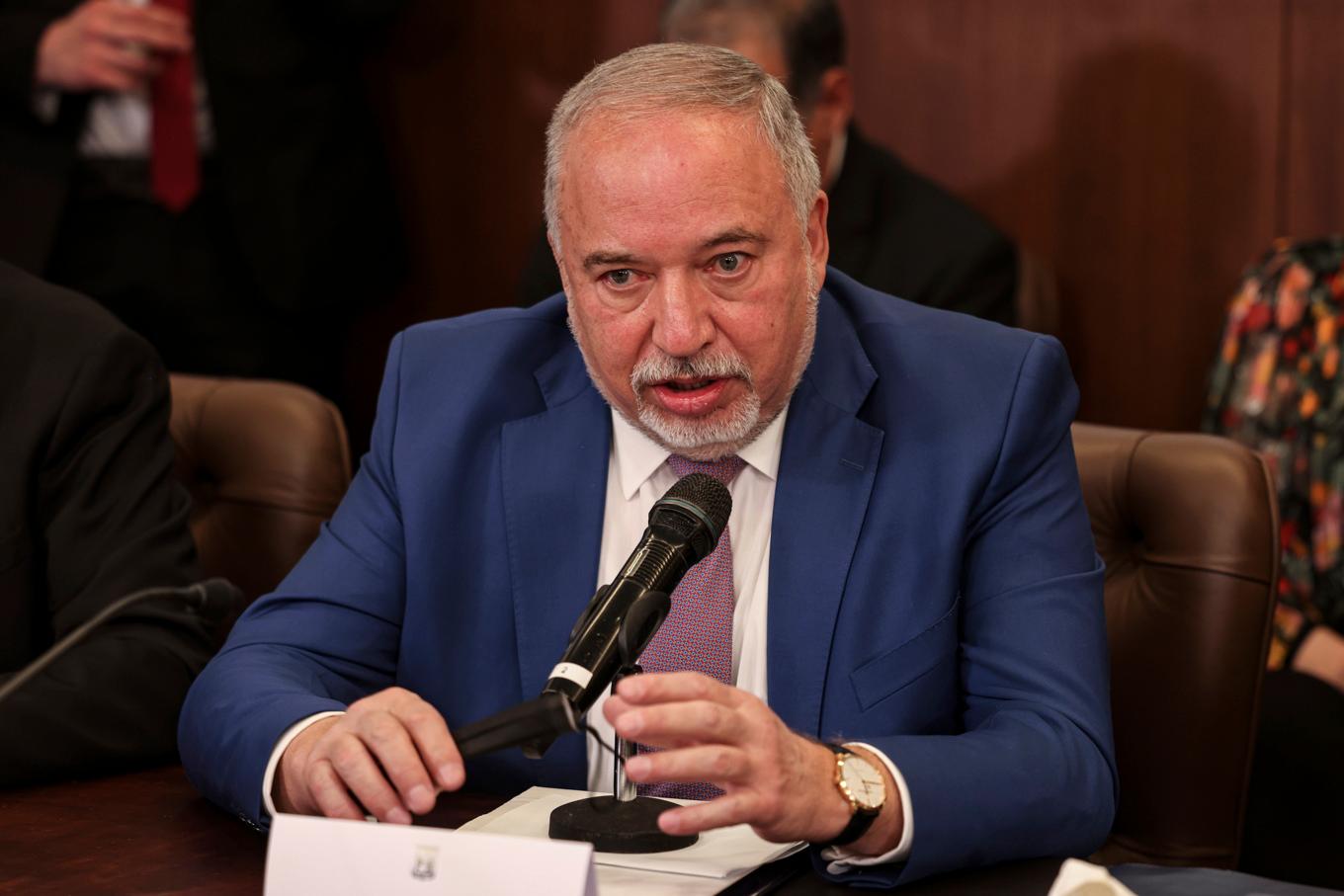 Israels tidigare försvarsminister Avigdor Lieberman. Arkivbild. Foto: Menahem Kahana/AP/TT