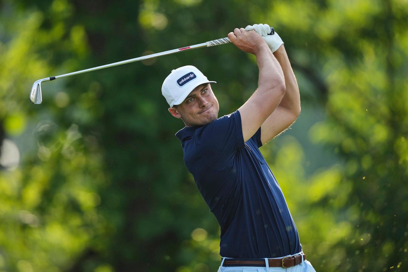 Ludvig Åberg under den första rundan av US Open i golf. Foto: Carolyn Kaster/AP/TT
