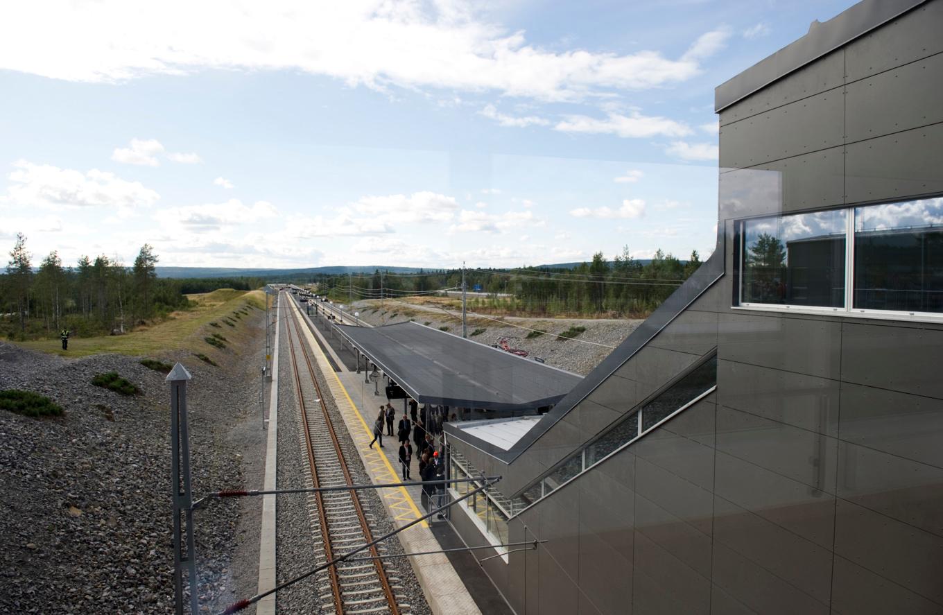 Nordmalings resecentrum utmed Botniabanan. Arkivbild. Foto: Henrik Montgomery/TT