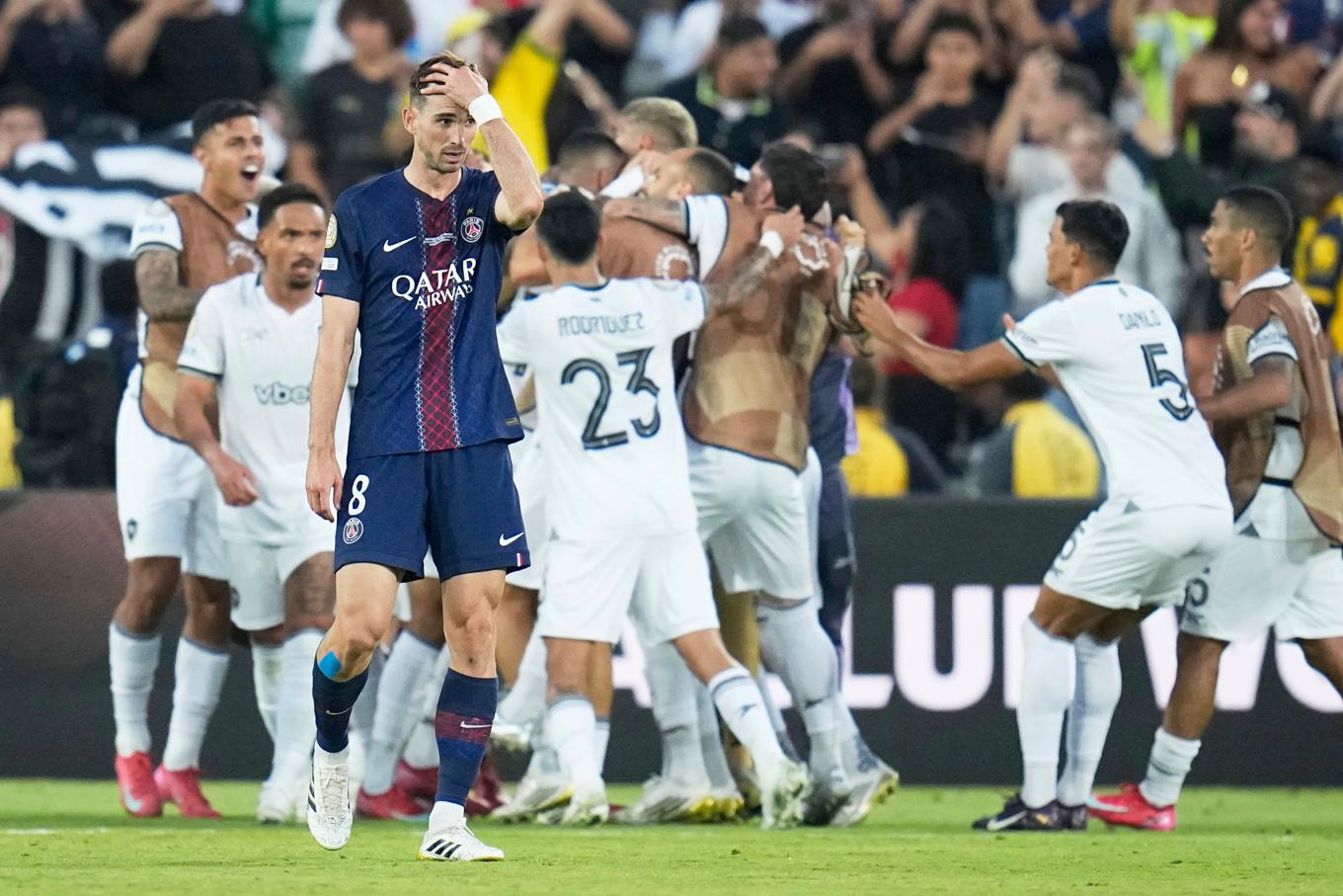 Paris Saint-Germain förlorade med Botafogo. Foto: Gregory Bull/AP/TT